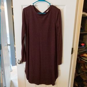 Loft T-shirt Dress with Back Bow Accent